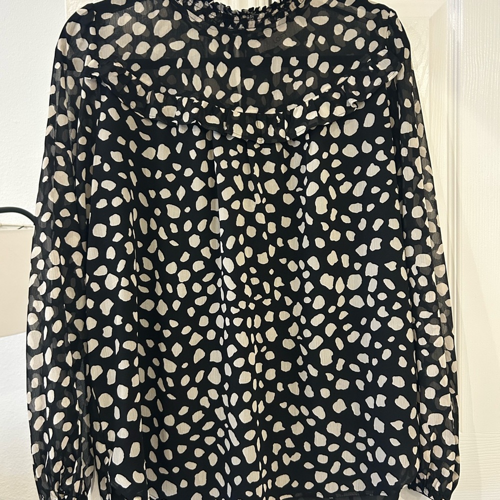 Loft Black and White Women's Top
